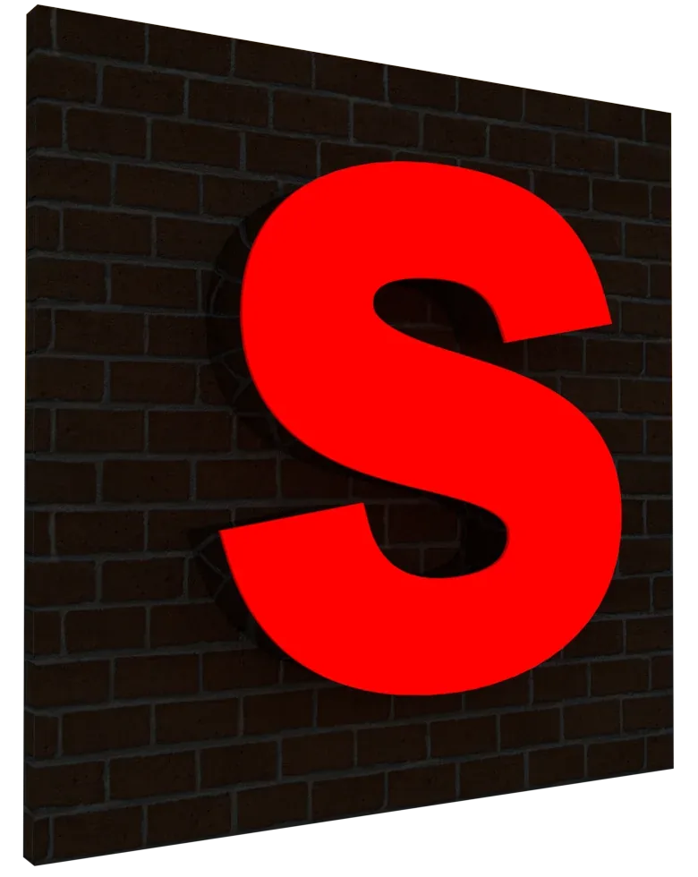 Backlit Halo Thick Sign Letters profile S10 Verlicht