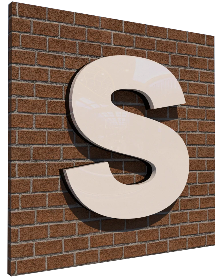 Front-lit Rimless Sign Letters profile S6 Daglicht