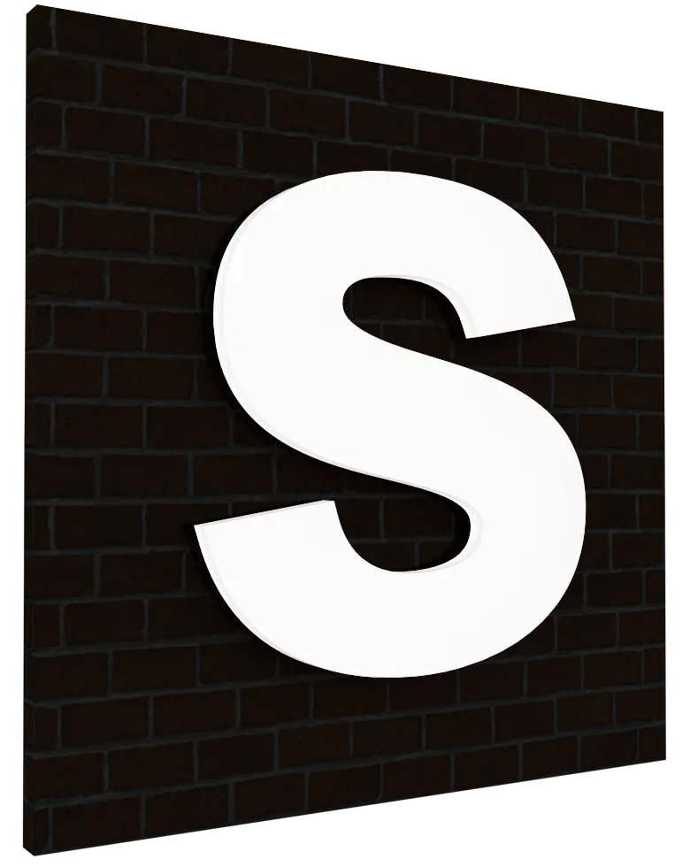 Front-lit Rimless Sign Letters profile S6 Verlicht